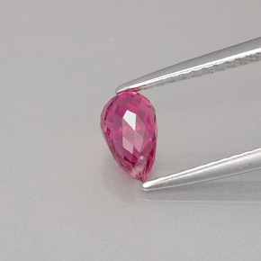 Tourmaline rose naturelle briolette, 0,84 ct, VVS-VS