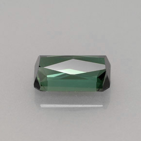 Tourmaline vert naturelle taille émeraude, 1,22 ct, VVS