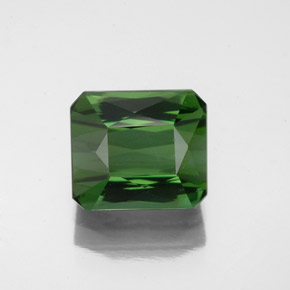 Tourmaline vert naturelle taille émeraude, 2,34 ct, VVS