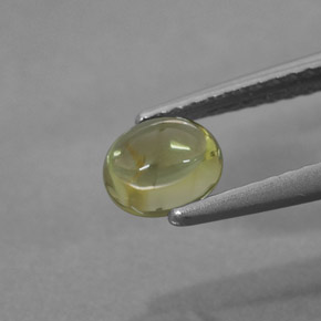 Tourmaline jaune naturelle coupe ovale, 0,62 ct, transparent