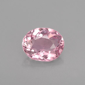 Tourmaline rose naturelle coupe ovale, 0,69 ct, VVS