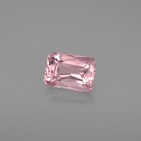 Tourmaline rose naturelle taille émeraude, 0,72 ct, VVS-VS