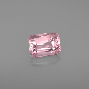 Tourmaline rose naturelle taille émeraude, 0,72 ct, VVS-VS