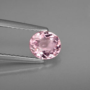 Tourmaline rose naturelle coupe ovale, 0,65 ct, VVS-VS