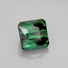 Tourmaline vert naturelle taille émeraude, 2,23 ct, VVS-VS