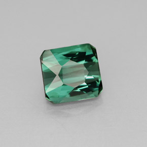 Tourmaline vert naturelle taille émeraude, 1,86 ct, VS