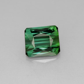 Tourmaline vert naturelle taille émeraude, 1,83 ct, VVS-VS