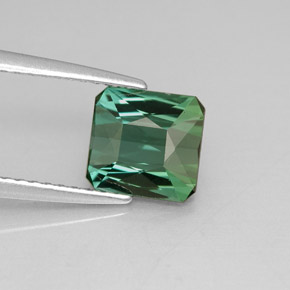 Tourmaline vert naturelle taille émeraude, 1,70 ct, VVS-VS