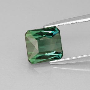 Tourmaline vert naturelle taille émeraude, 1,70 ct, VVS-VS