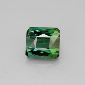 Tourmaline vert naturelle taille émeraude, 1,98 ct, VVS-VS