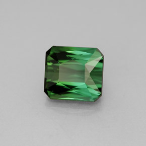 Tourmaline vert naturelle taille émeraude, 1,93 ct, VVS