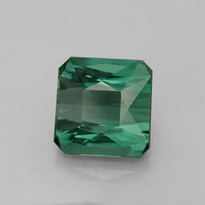 Tourmaline vert naturelle taille émeraude, 1,81 ct, VVS-VS