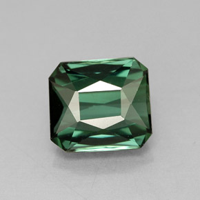 Tourmaline vert naturelle taille émeraude, 1,81 ct, VVS-VS