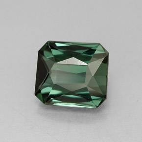 Tourmaline vert naturelle taille émeraude, 1,81 ct, VVS-VS