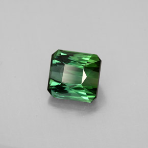 Tourmaline vert naturelle taille émeraude, 1,63 ct, VVS