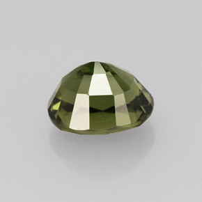 Tourmaline vert naturelle coupe ovale, 1,37 ct, VVS-VS