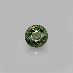 Tourmaline vert naturelle coupe roude, 0,93 ct, VVS