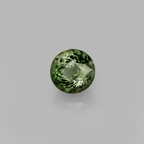 Tourmaline vert naturelle coupe roude, 0,93 ct, VVS