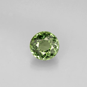 Tourmaline vert naturelle coupe roude, 0,80 ct, VVS