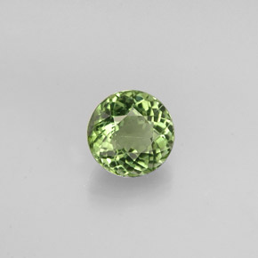 Tourmaline vert naturelle coupe roude, 0,80 ct, VVS