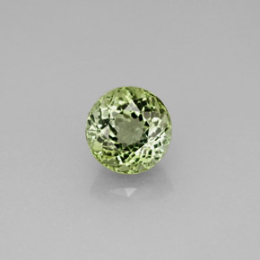 Tourmaline vert naturelle coupe roude, 1,47 ct, VVS