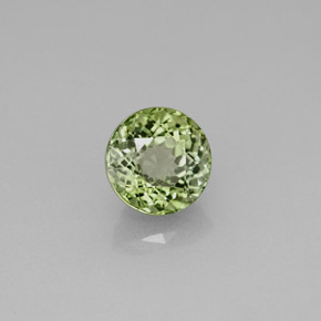 Tourmaline vert naturelle coupe roude, 1,47 ct, VVS