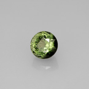 Tourmaline vert naturelle coupe roude, 1,45 ct, VVS