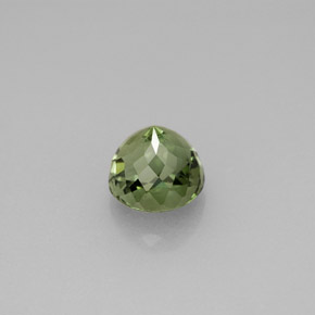 Tourmaline vert naturelle coupe roude, 1,45 ct, VVS