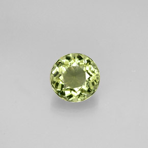 Tourmaline vert naturelle coupe roude, 0,80 ct, VVS