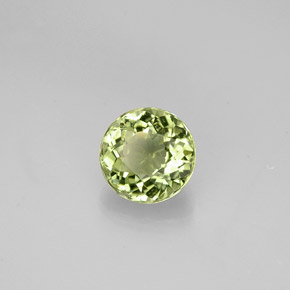 Tourmaline vert naturelle coupe roude, 0,80 ct, VVS