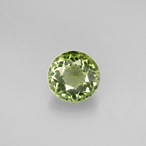 Tourmaline vert naturelle coupe roude, 0,88 ct, VVS