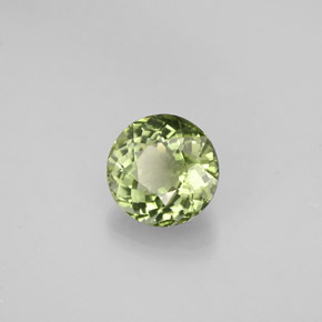Tourmaline vert naturelle coupe roude, 0,88 ct, VVS