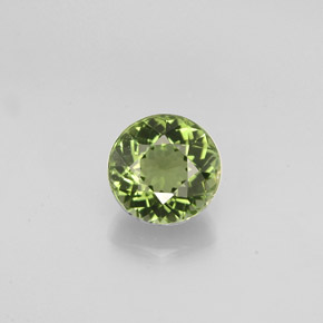Tourmaline vert naturelle coupe roude, 0,90 ct, VVS