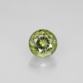 Tourmaline vert naturelle coupe roude, 0,93 ct, VS