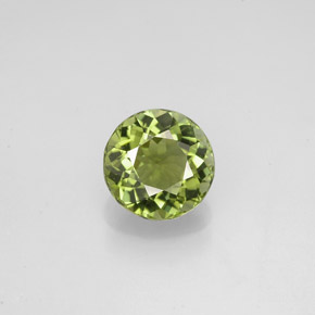 Tourmaline vert naturelle coupe roude, 1,15 ct, VVS-VS