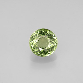 Tourmaline vert naturelle coupe roude, 0,87 ct, VVS-VS