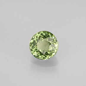 Tourmaline vert naturelle coupe roude, 0,87 ct, VVS-VS