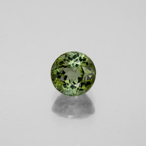Tourmaline vert naturelle coupe roude, 0,98 ct, VS-SI