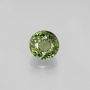 Tourmaline vert naturelle coupe roude, 0,74 ct, VVS-VS