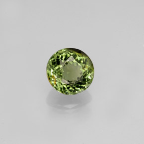 Tourmaline vert naturelle coupe roude, 0,74 ct, VVS-VS