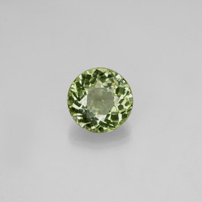 Tourmaline vert naturelle coupe roude, 0,68 ct, VVS