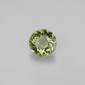 Tourmaline vert naturelle coupe roude, 0,68 ct, VVS
