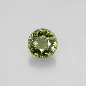 Tourmaline vert naturelle coupe roude, 0,95 ct, VVS