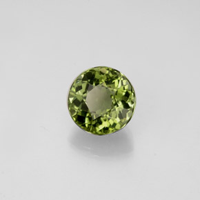 Tourmaline vert naturelle coupe roude, 0,95 ct, VVS