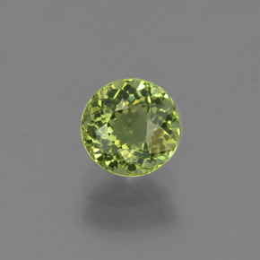 Tourmaline vert naturelle coupe roude, 0,76 ct, VVS