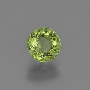 Tourmaline vert naturelle coupe roude, 0,76 ct, VVS