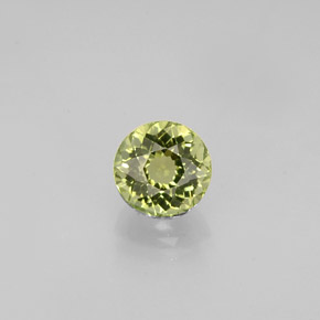 Tourmaline vert naturelle coupe roude, 0,62 ct, VVS