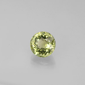Tourmaline vert naturelle coupe roude, 0,62 ct, VVS