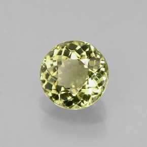 Tourmaline vert naturelle coupe roude, 0,74 ct, VVS