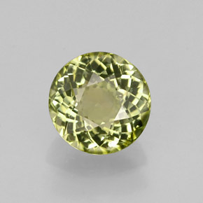 Tourmaline vert naturelle coupe roude, 0,88 ct, VVS